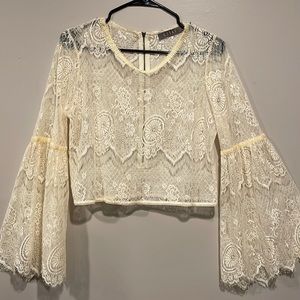 Cropped Bohemian Lace Top